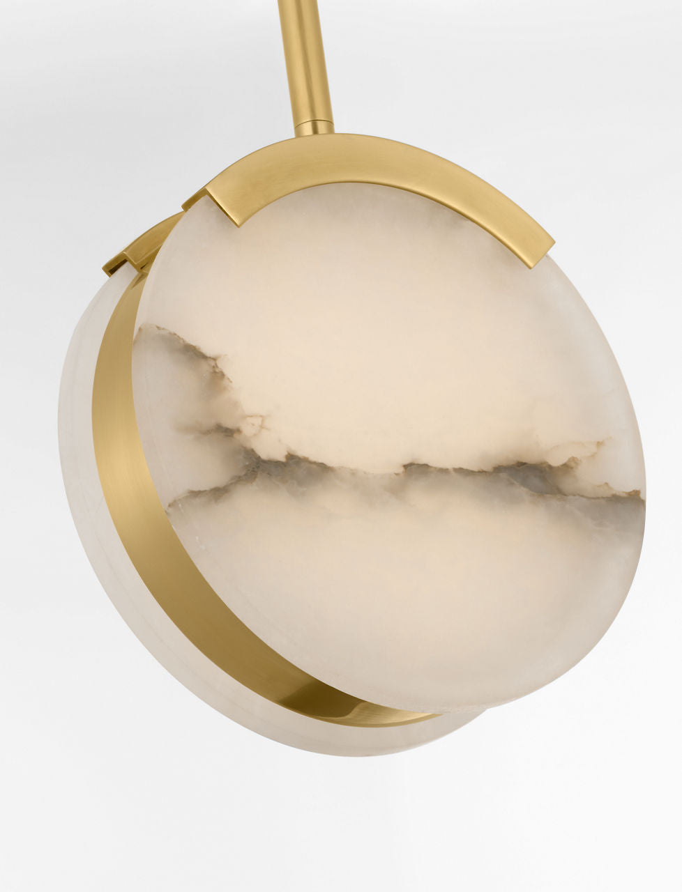 Melange 7" Pendant | Antique-Burnished Brass | Alabaster