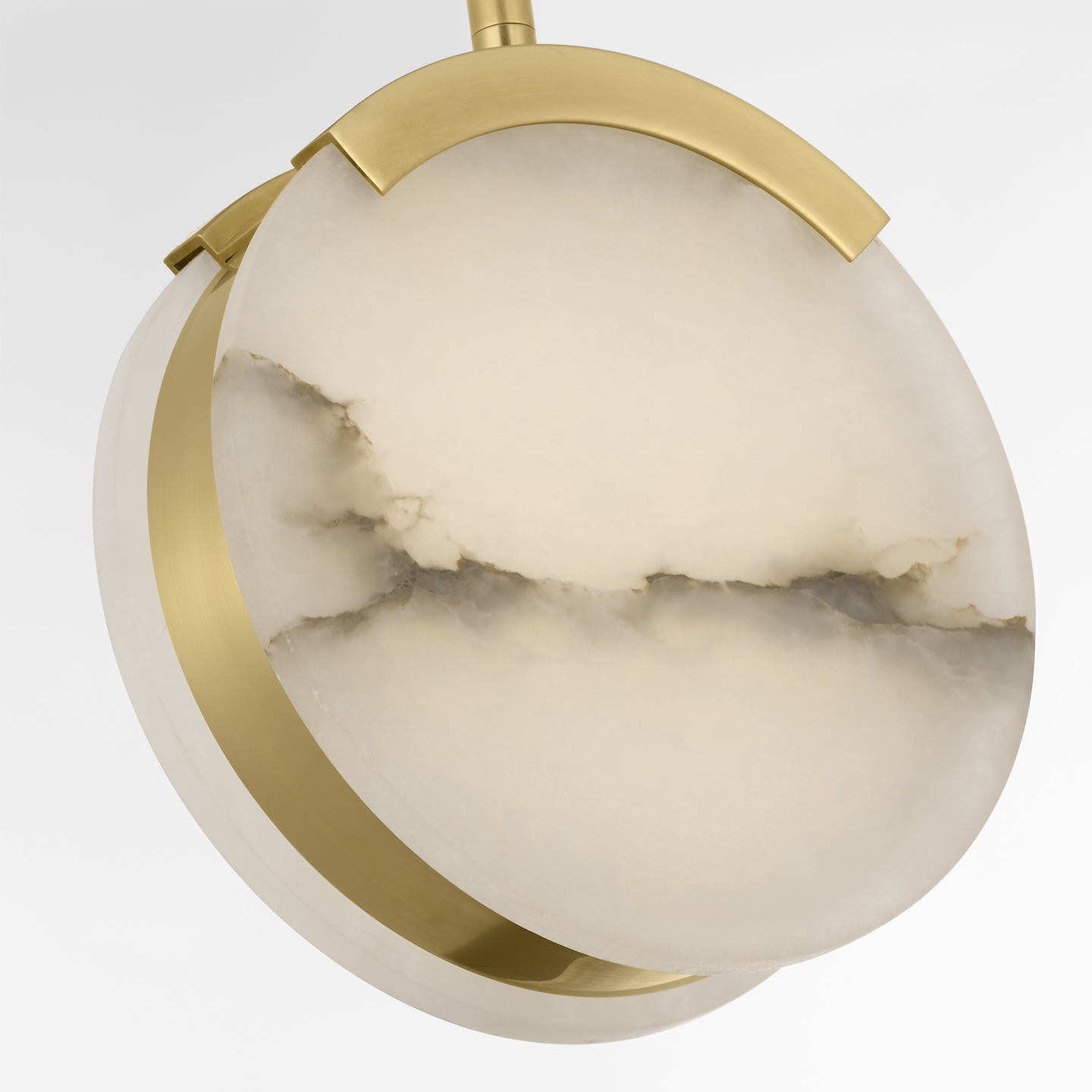 Melange 7" Pendant | Antique-Burnished Brass | Alabaster