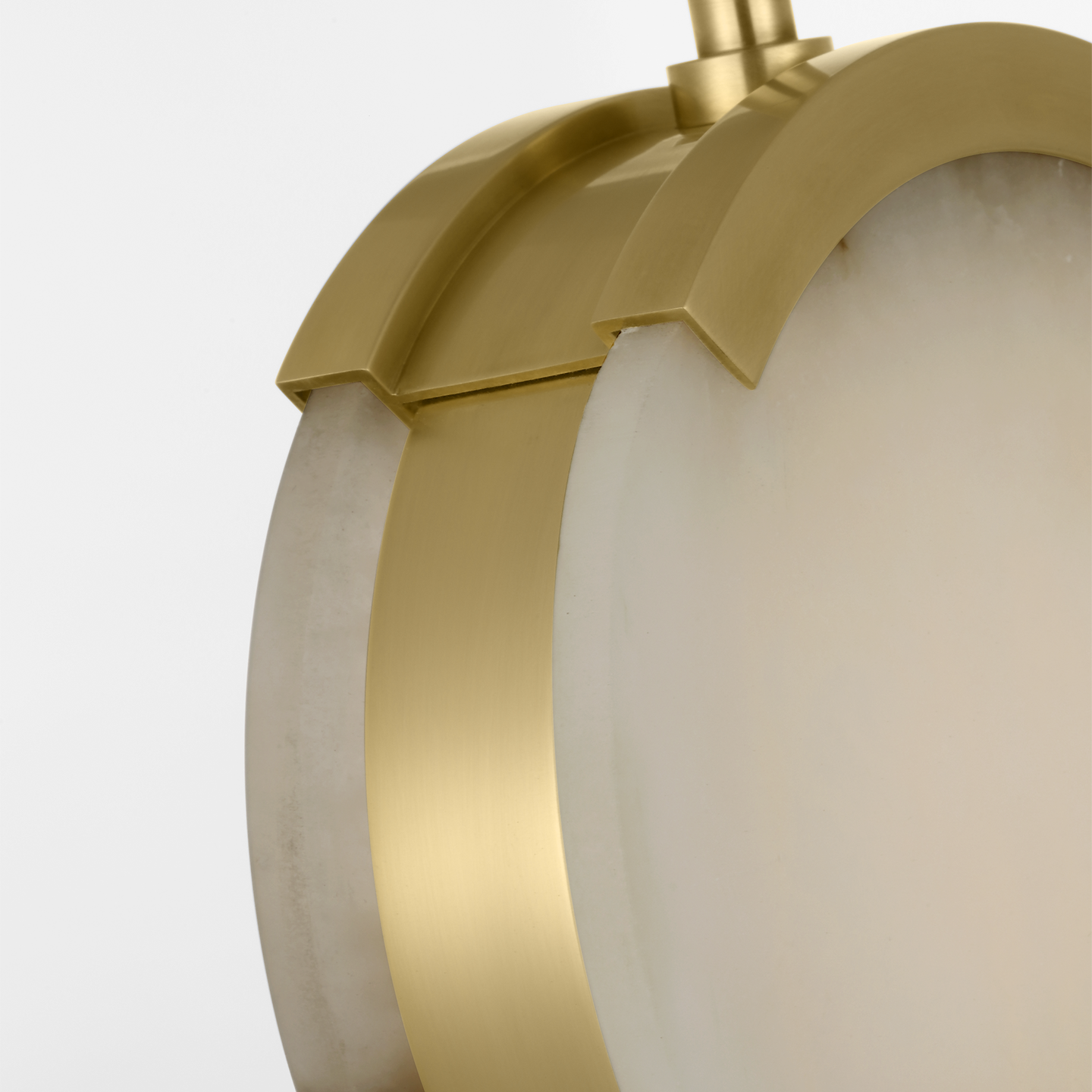 Melange 7" Pendant | Antique-Burnished Brass | Alabaster