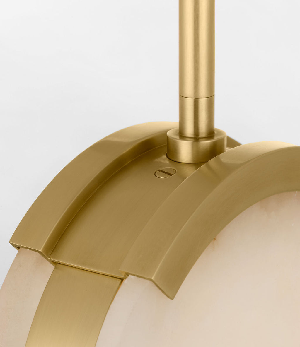 Melange 7" Pendant | Antique-Burnished Brass | Alabaster