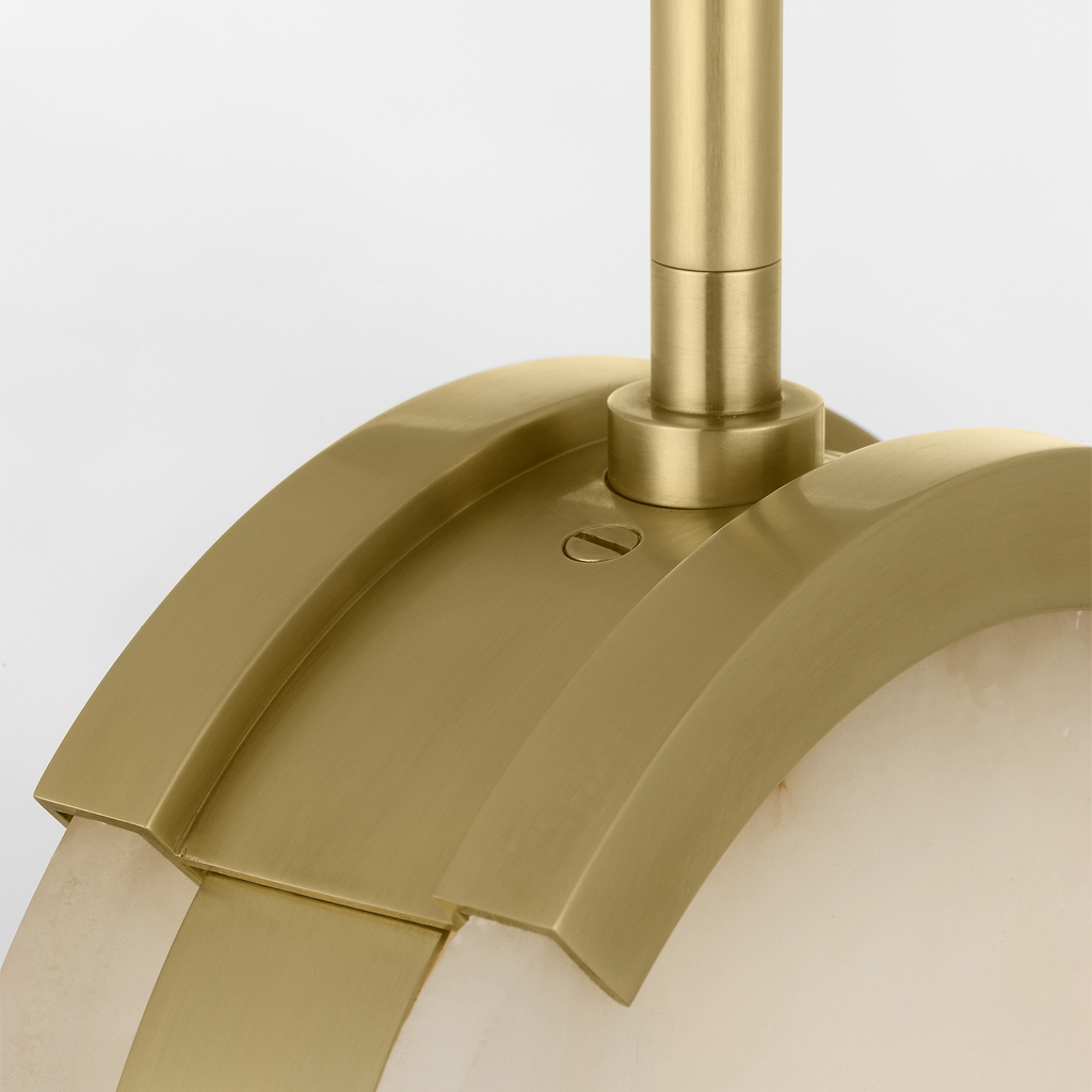 Melange 7" Pendant | Antique-Burnished Brass | Alabaster