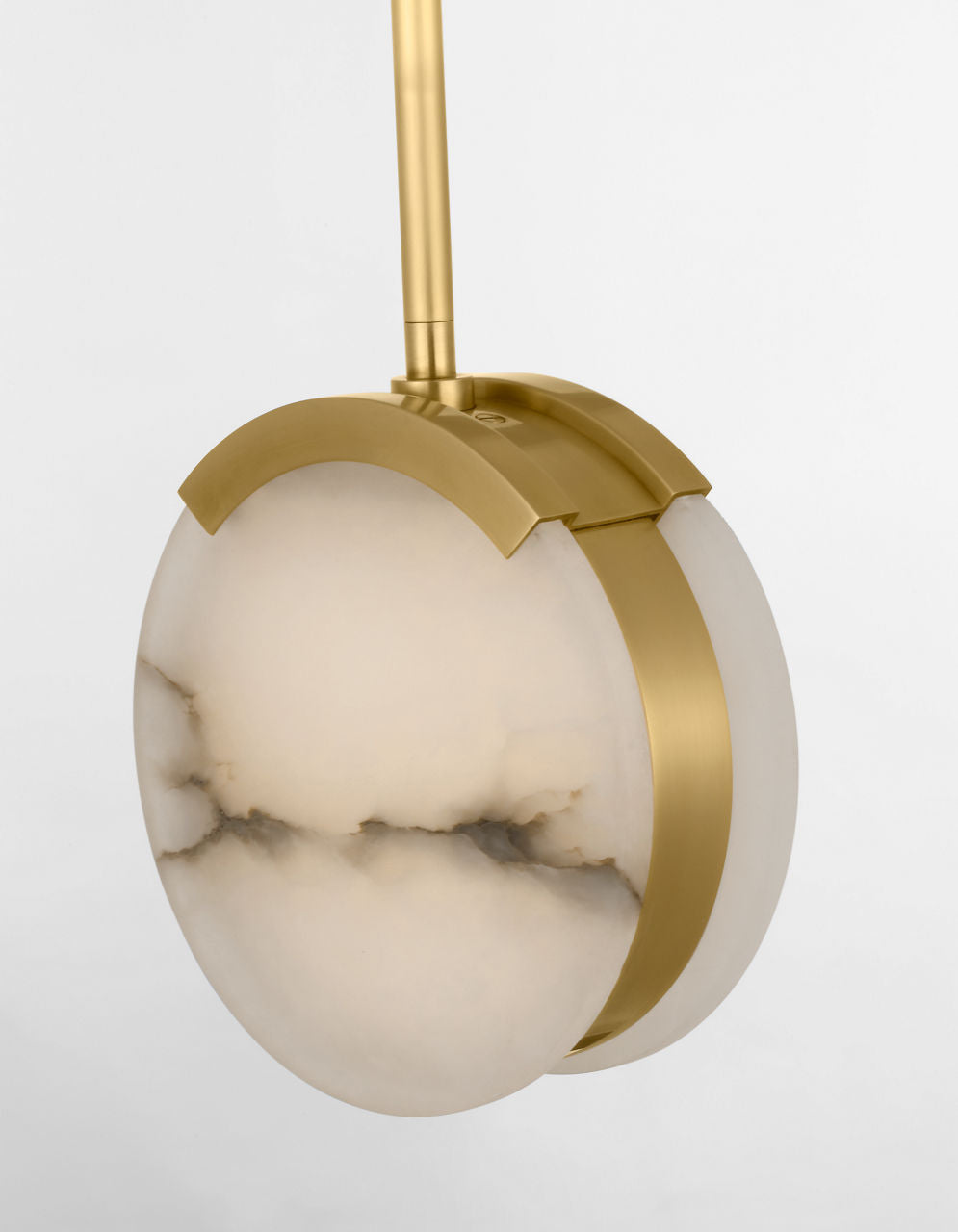 Melange 7" Pendant | Antique-Burnished Brass | Alabaster