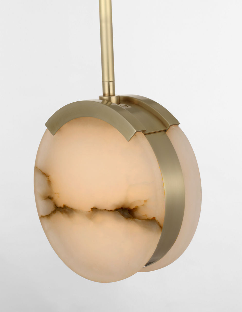 Melange 7" Pendant | Antique-Burnished Brass | Alabaster
