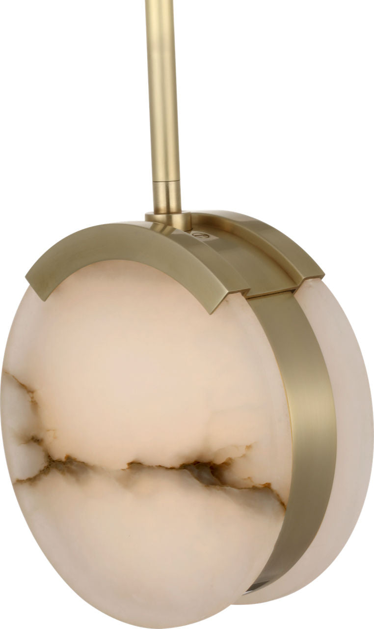Melange 7" Pendant | Antique-Burnished Brass | Alabaster
