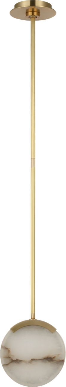 Melange 7" Pendant | Antique-Burnished Brass | Alabaster