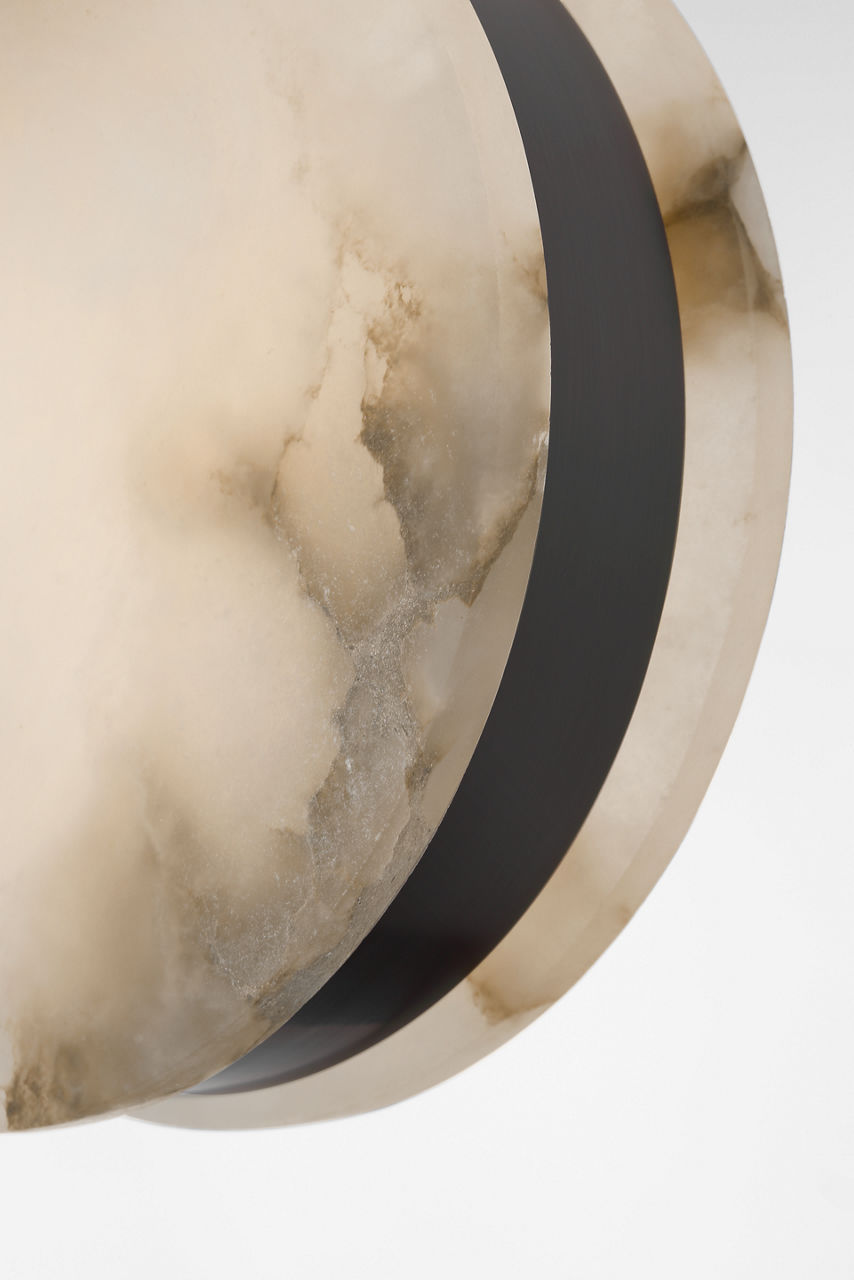 Melange 7" Pendant | Bronze | Alabaster