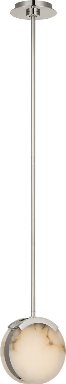 Melange 7" Pendant | Polished Nickel | Alabaster