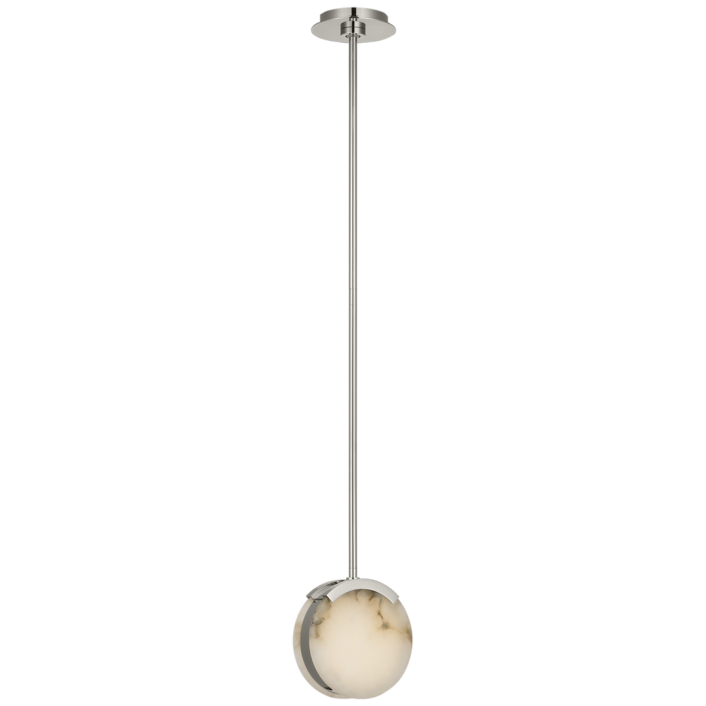 Melange 7" Pendant | Polished Nickel | Alabaster