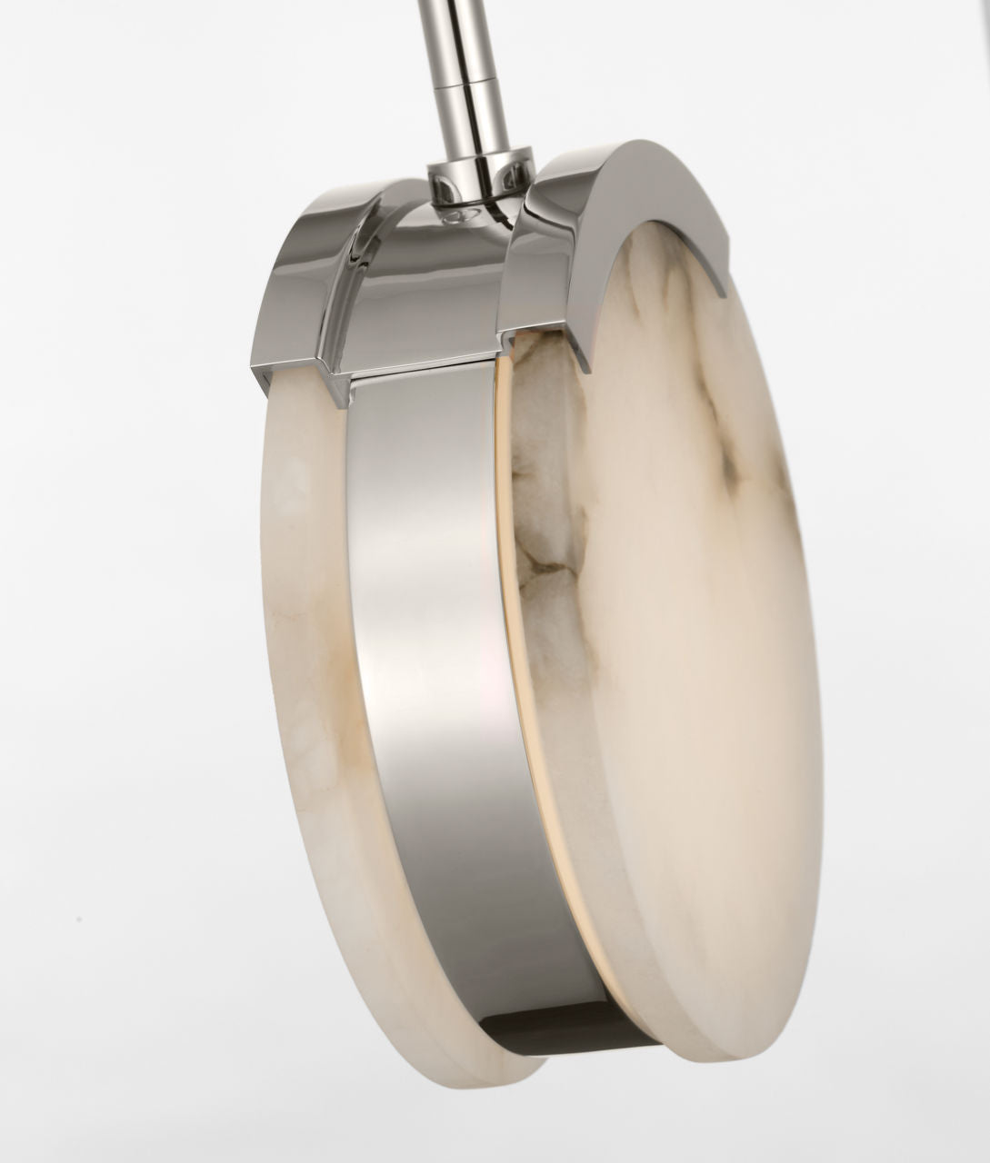 Melange 7" Pendant | Polished Nickel | Alabaster