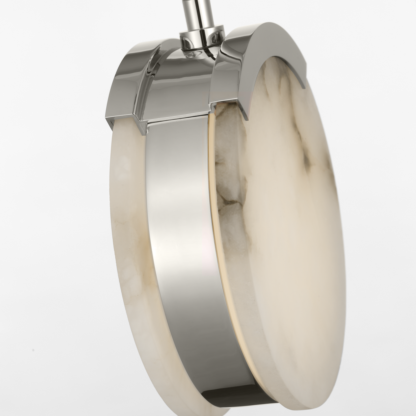 Melange 7" Pendant | Polished Nickel | Alabaster