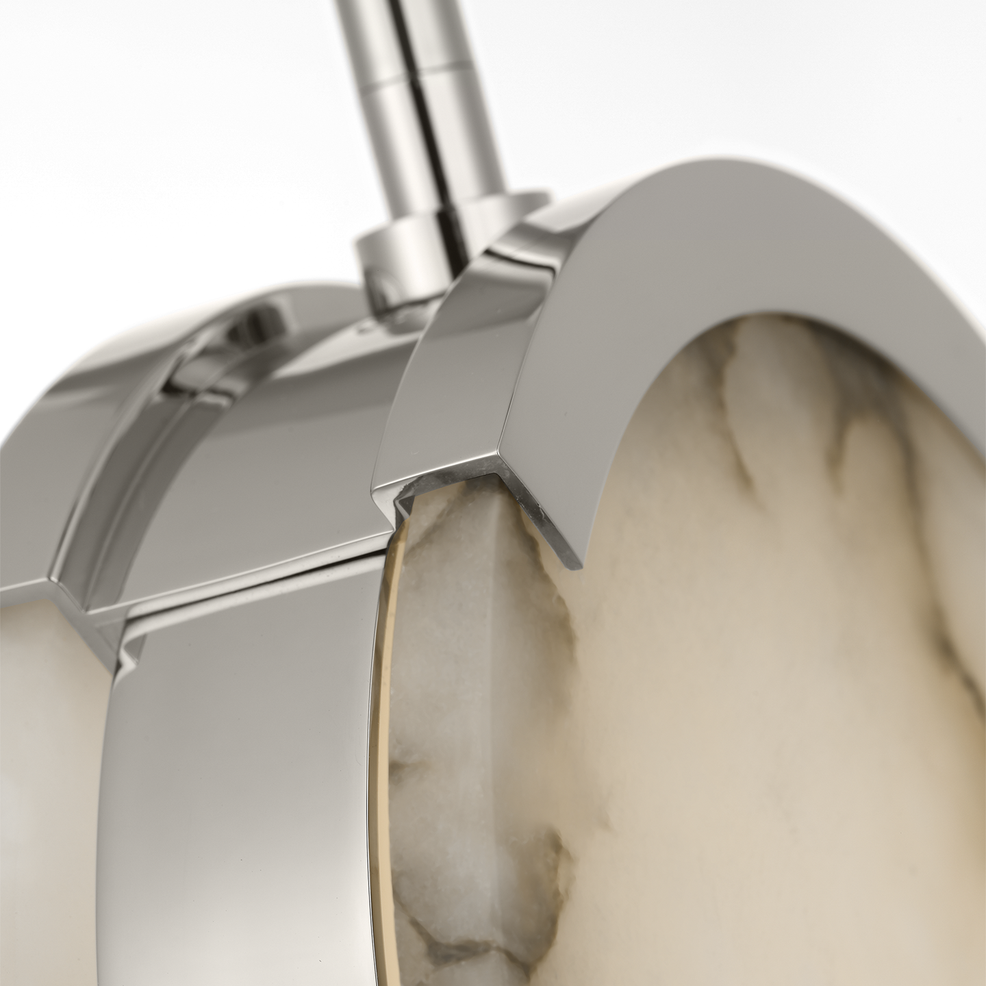 Melange 7" Pendant | Polished Nickel | Alabaster