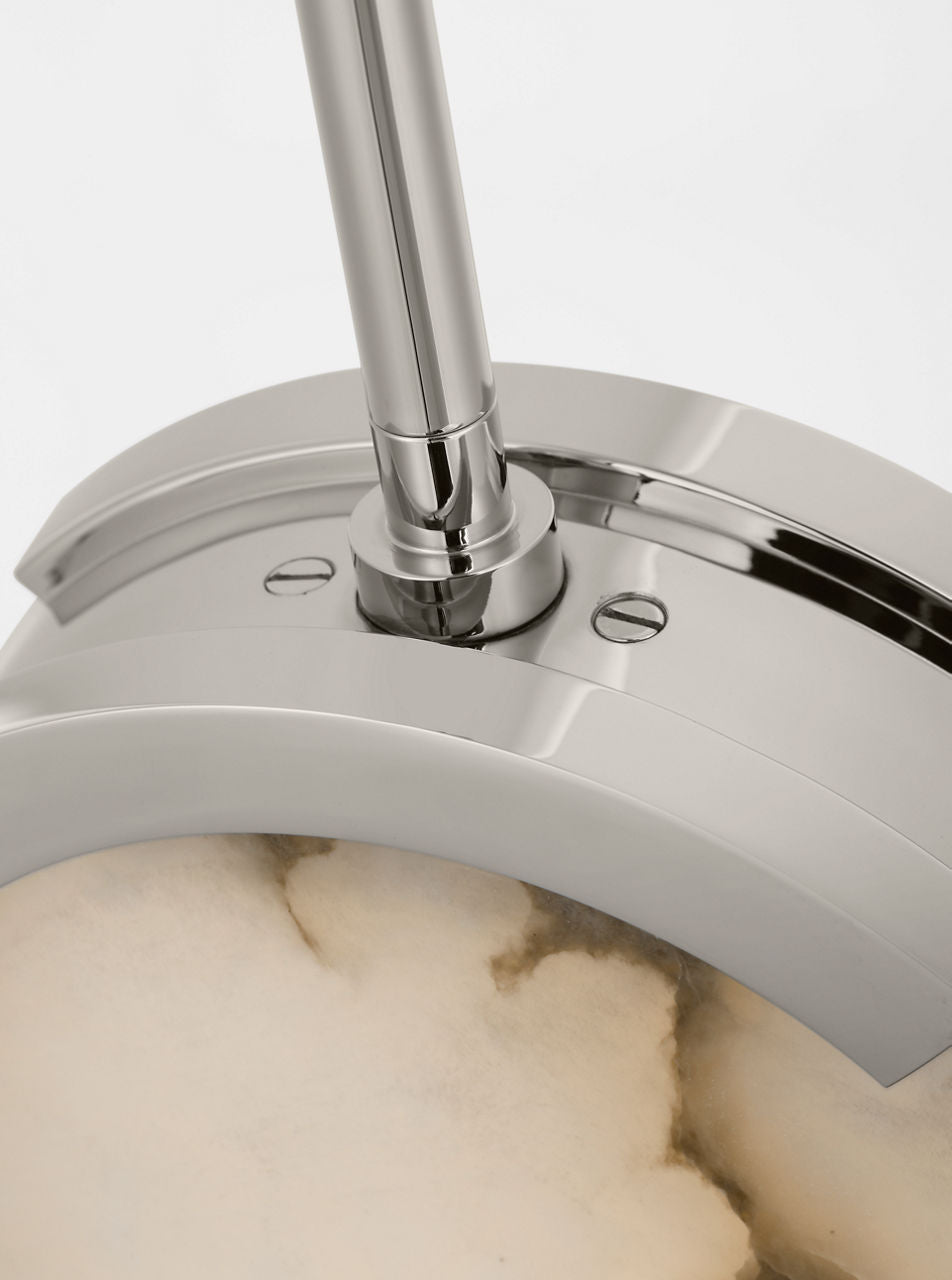 Melange 7" Pendant | Polished Nickel | Alabaster