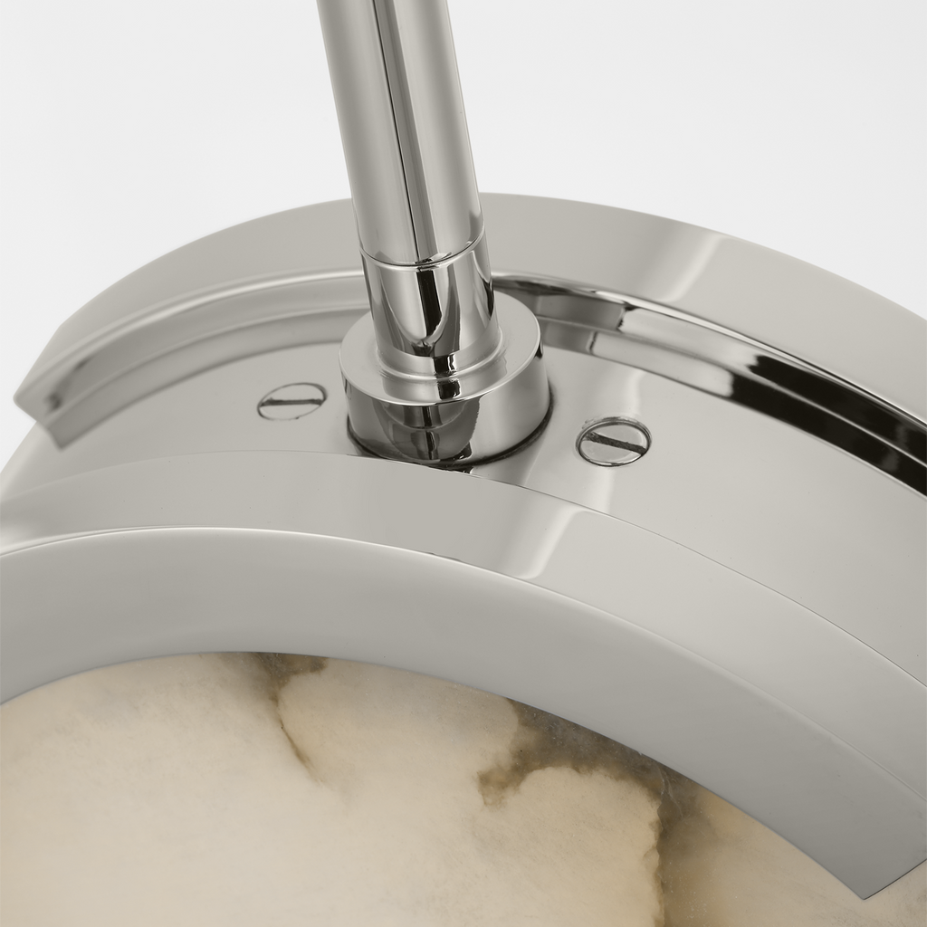 Melange 7" Pendant | Polished Nickel | Alabaster