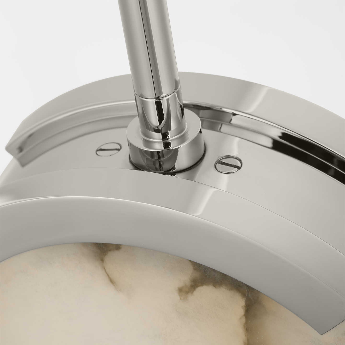 Melange 7" Pendant | Polished Nickel | Alabaster