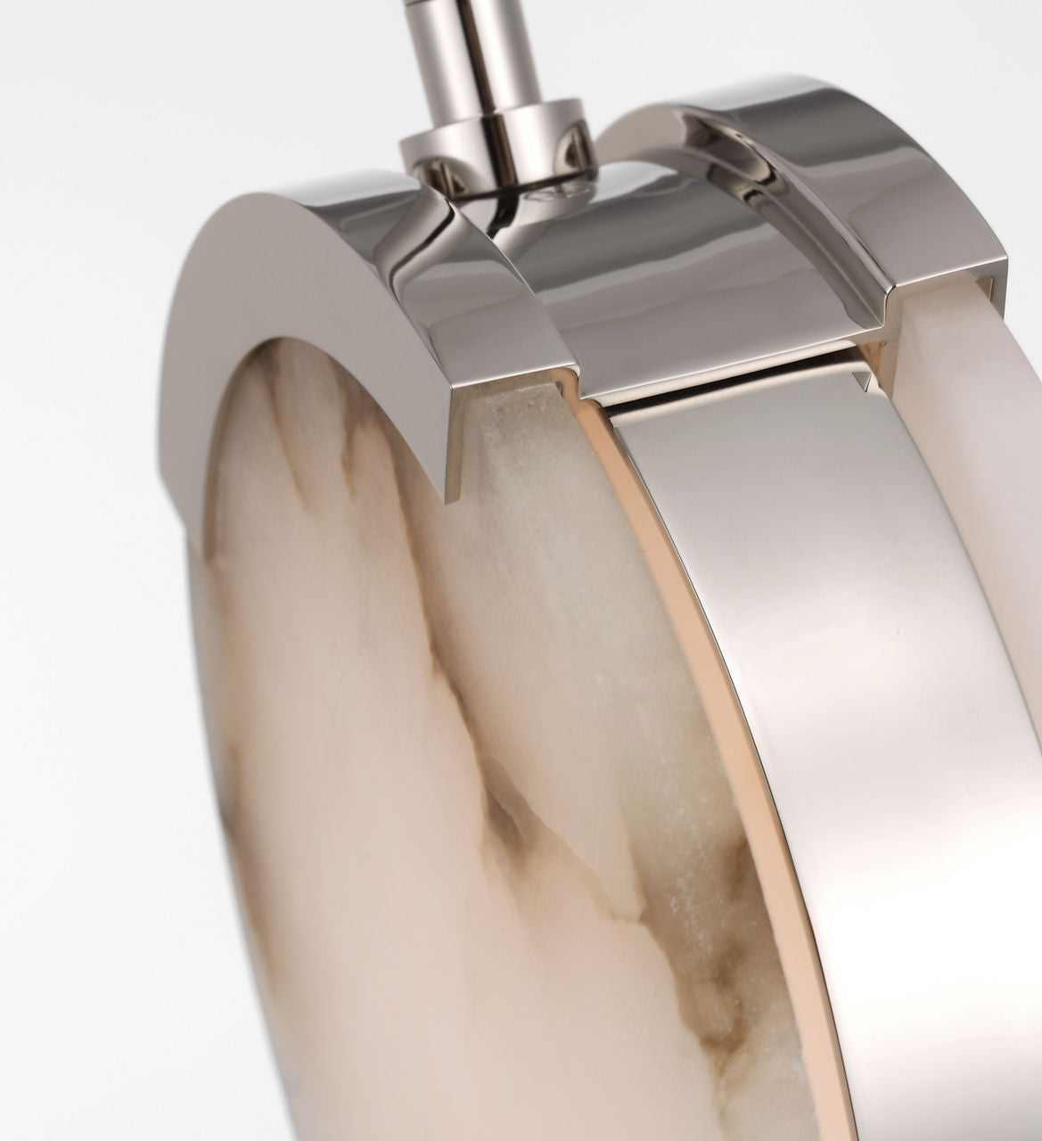 Melange 7" Pendant | Polished Nickel | Alabaster