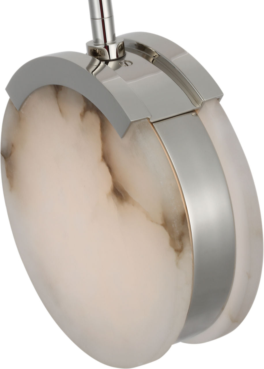 Melange 7" Pendant | Polished Nickel | Alabaster