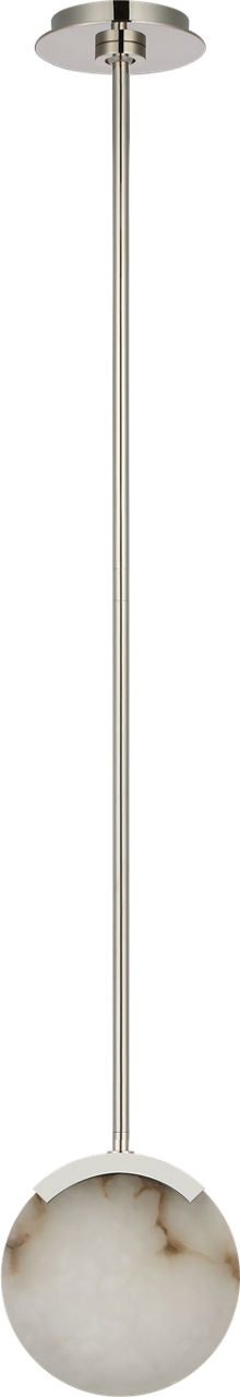 Melange 7" Pendant | Polished Nickel | Alabaster