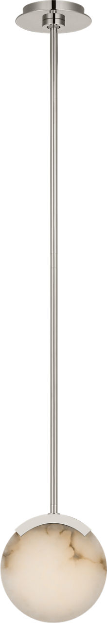 Melange 7" Pendant | Polished Nickel | Alabaster