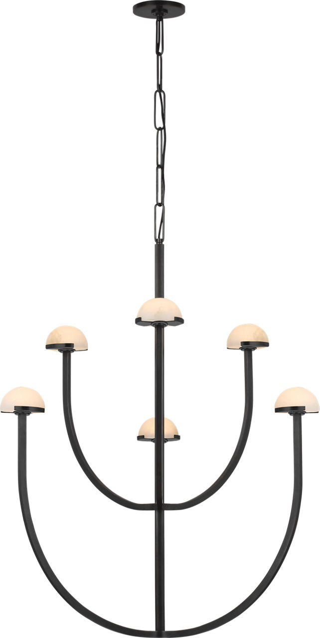Pedra Large Two-Tier Chandelier | Bronze | Alabaster