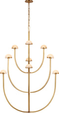Pedra X-Large Three-Tier Chandelier | Antique-Burnished Brass | Alabaster