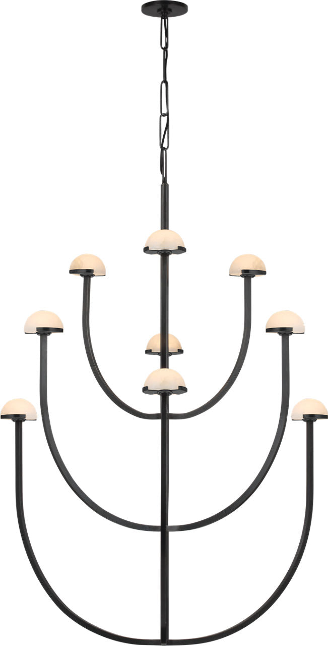 Pedra X-Large Three-Tier Chandelier | Bronze | Alabaster