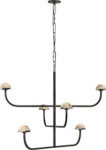 Pedra Three Tier Shallow Chandelier | Bronze | Alabaster