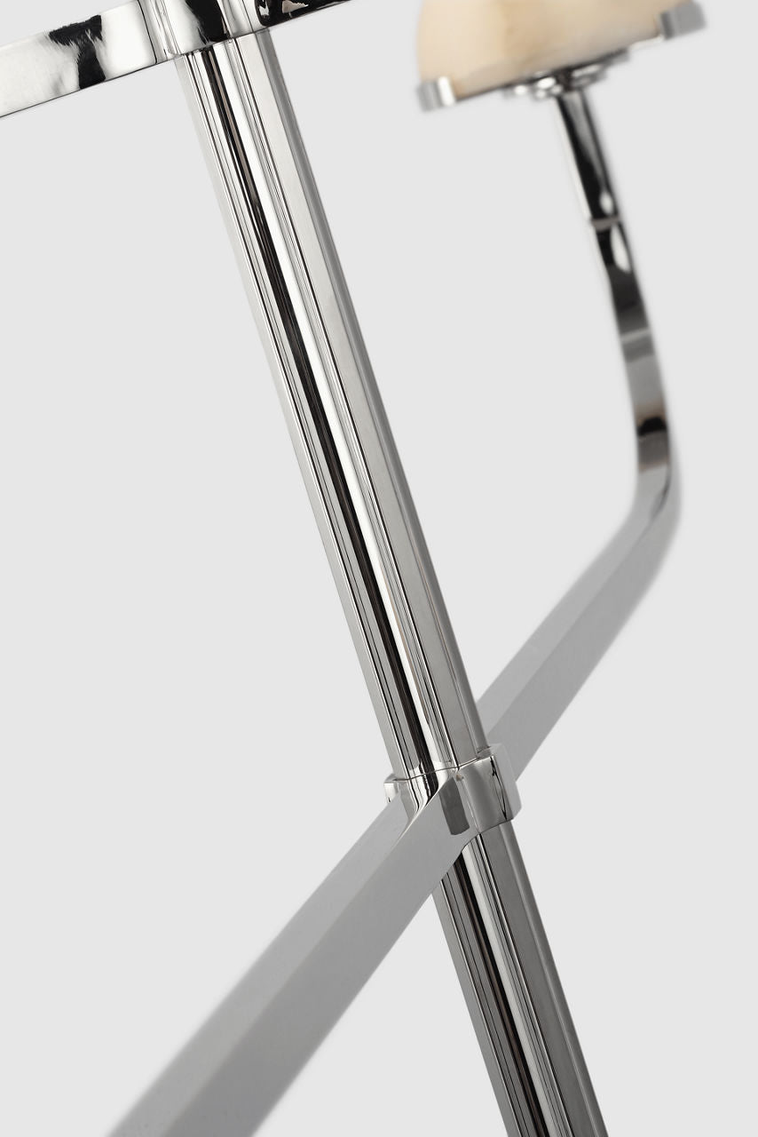 Pedra Three Tier Shallow Chandelier | Polished Nickel | Alabaster