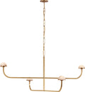 Pedra Two Tier Shallow Chandelier | Antique-Burnished Brass | Alabaster