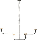 Pedra Two Tier Shallow Chandelier | Bronze | Alabaster