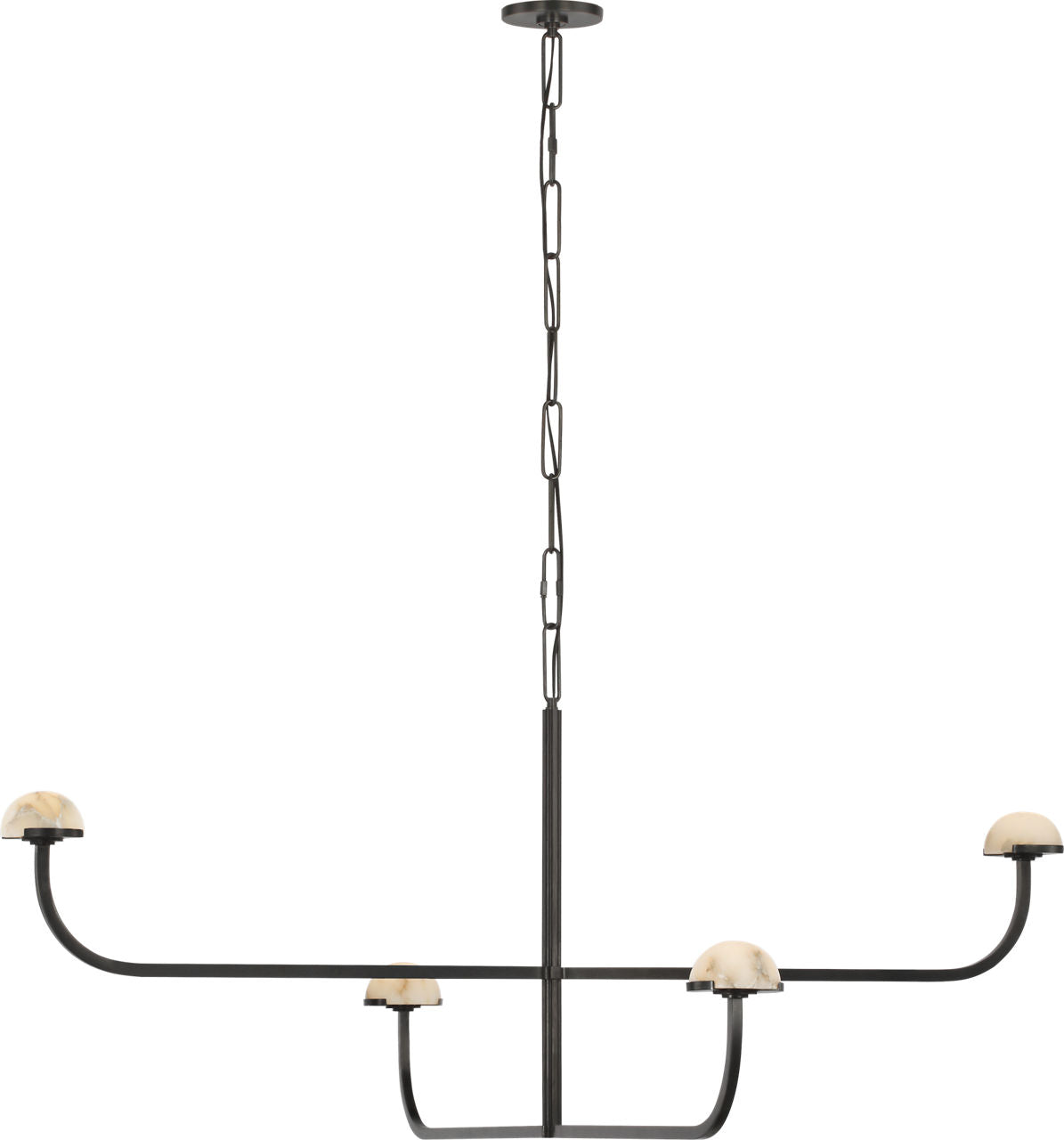 Pedra Two Tier Shallow Chandelier | Bronze | Alabaster