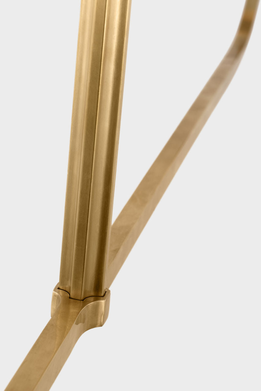 Pedra 56" Linear Chandelier | Antique-Burnished Brass | Alabaster