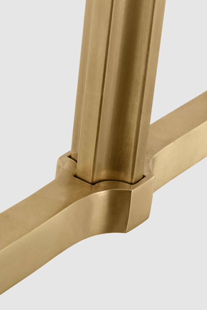 Pedra 56" Linear Chandelier | Antique-Burnished Brass | Alabaster