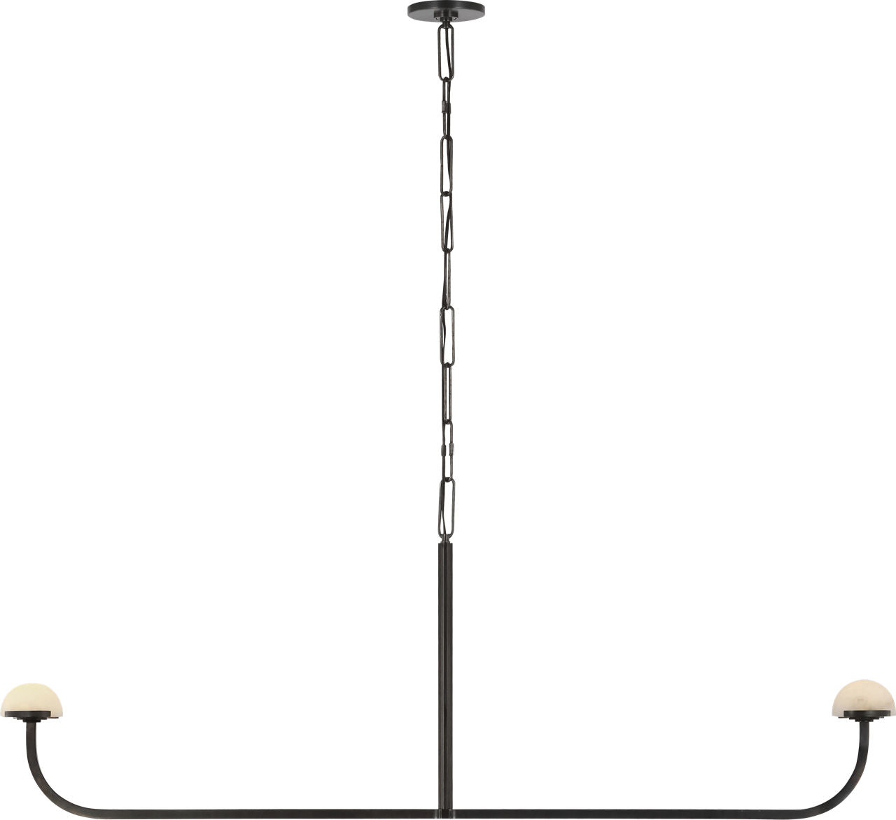 Pedra 56" Linear Chandelier | Bronze | Alabaster