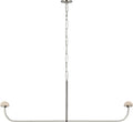 Pedra 56" Linear Chandelier | Polished Nickel | Alabaster