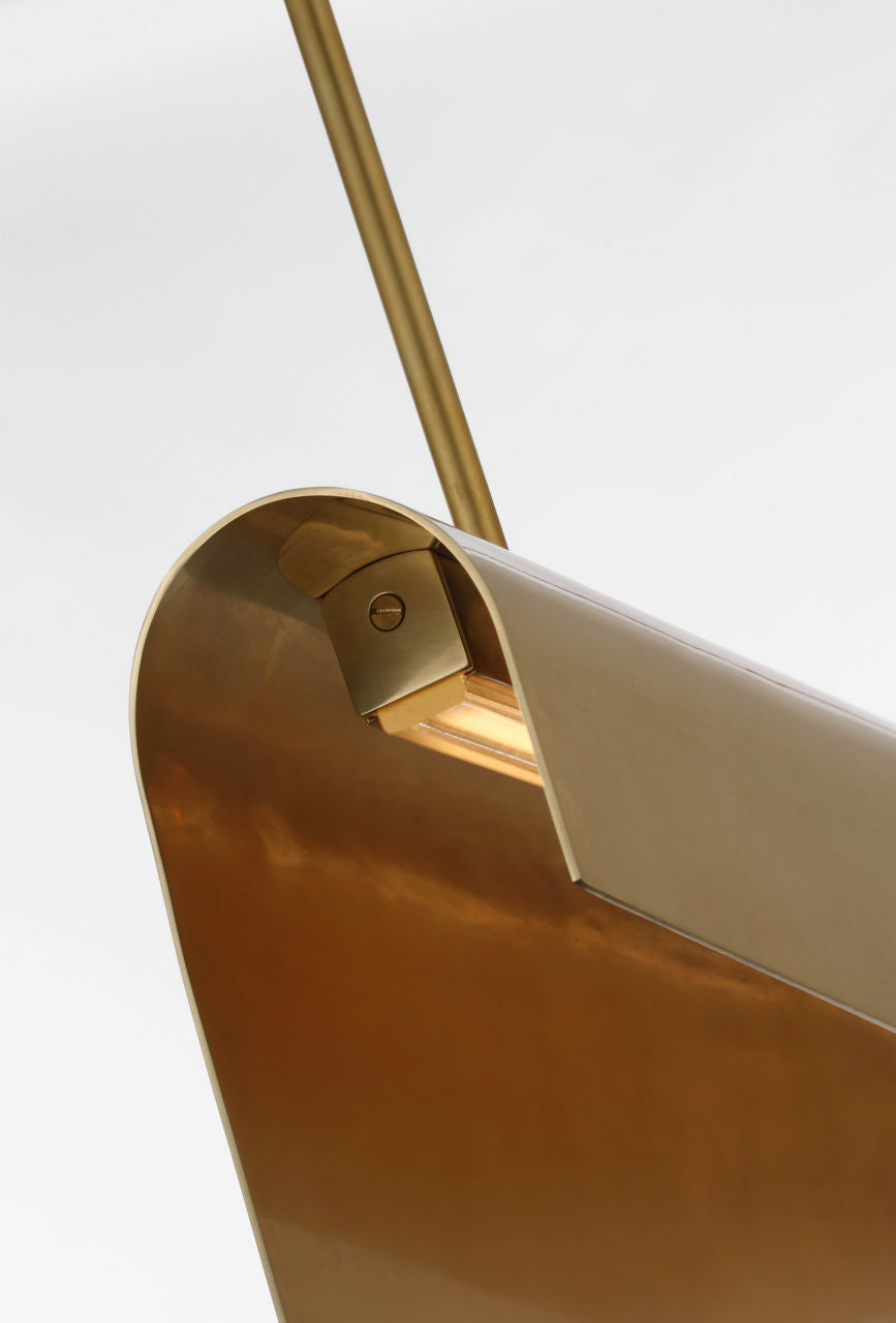 Piel 48" Linear Pendant | Antique-Burnished Brass