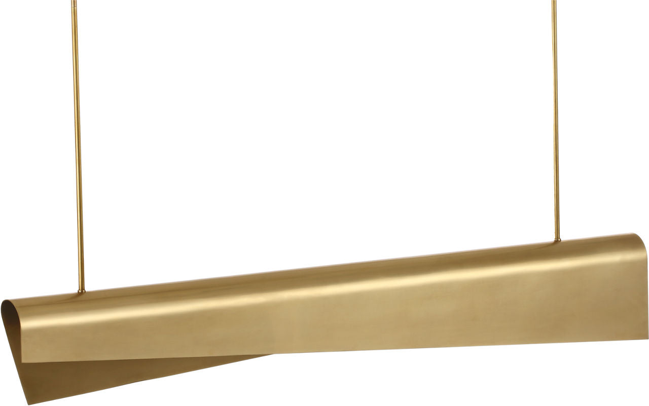 Piel 48" Linear Pendant | Antique-Burnished Brass
