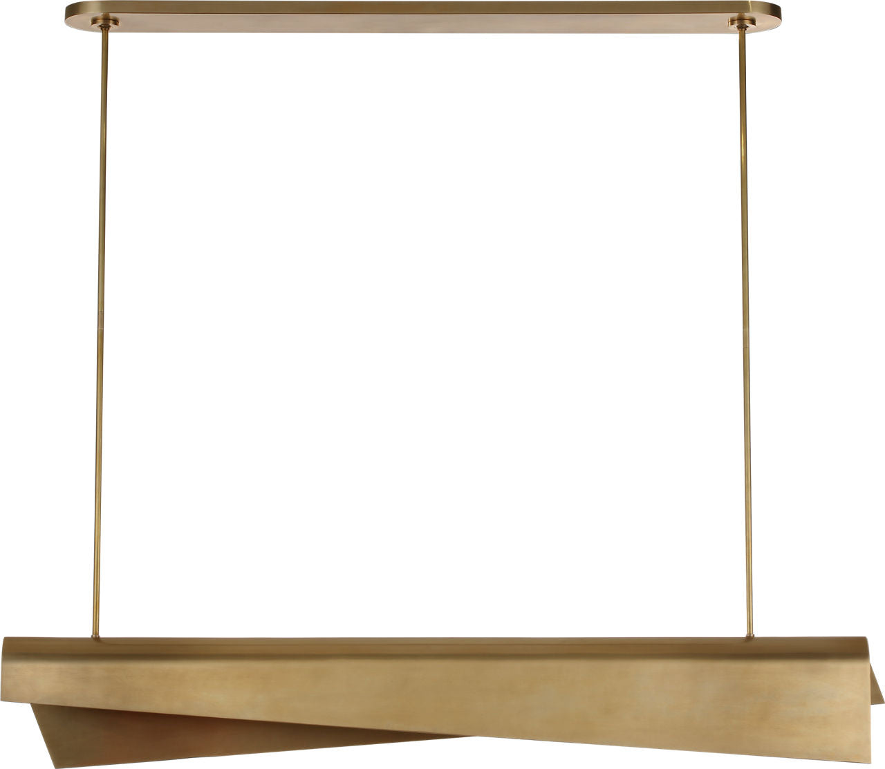 Piel 48" Linear Pendant | Antique-Burnished Brass