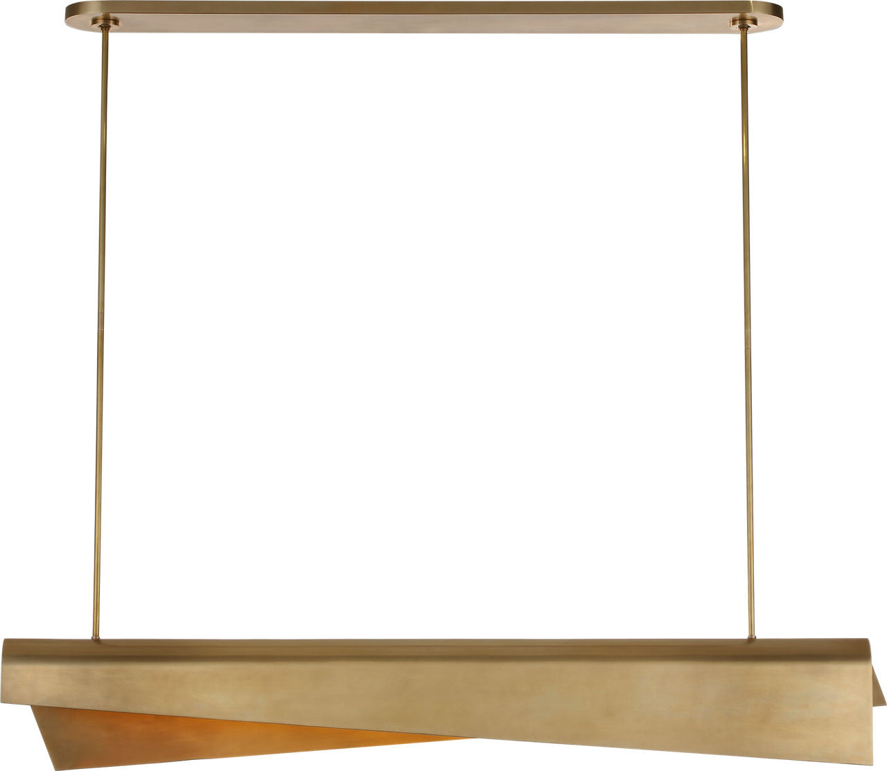 Piel 48" Linear Pendant | Antique-Burnished Brass