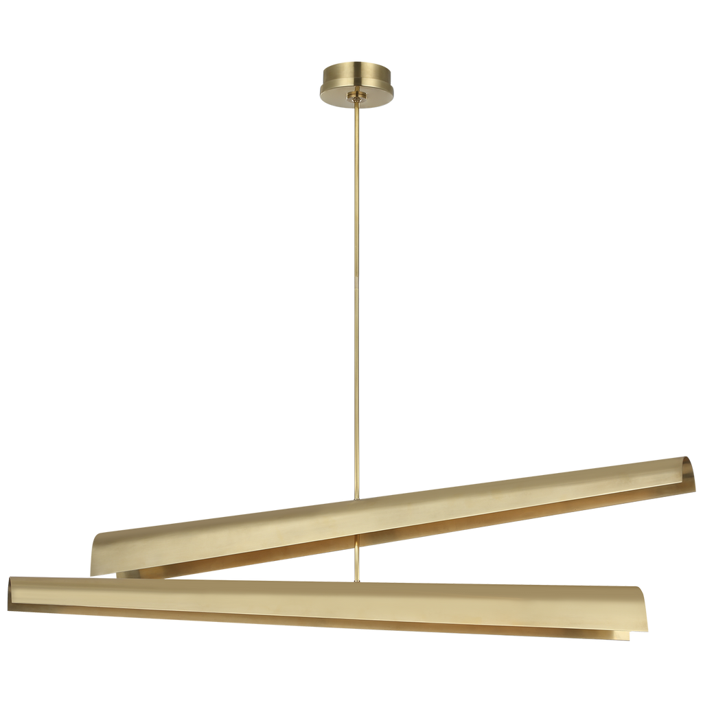 Piel 52" Multi-Positional Chandelier | Antique-Burnished Brass