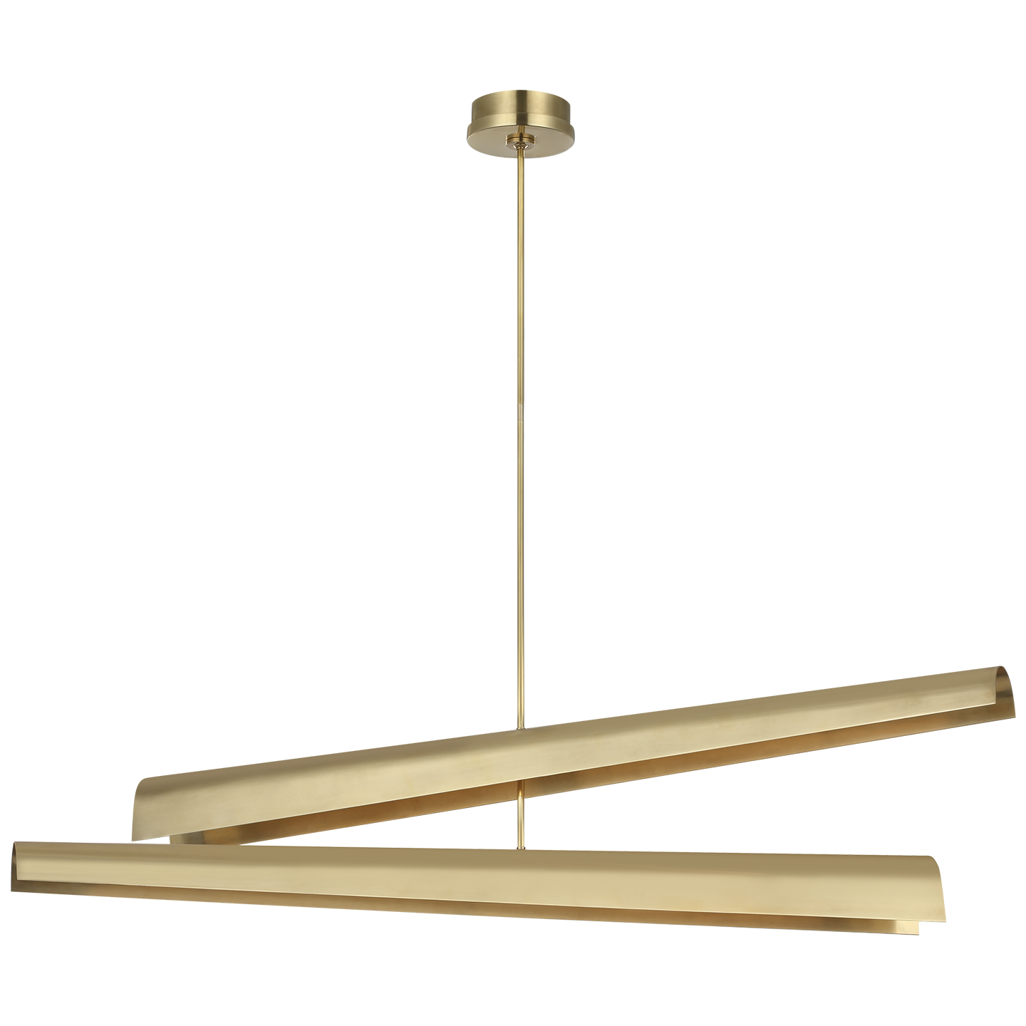 Piel 52" Multi-Positional Chandelier | Antique-Burnished Brass