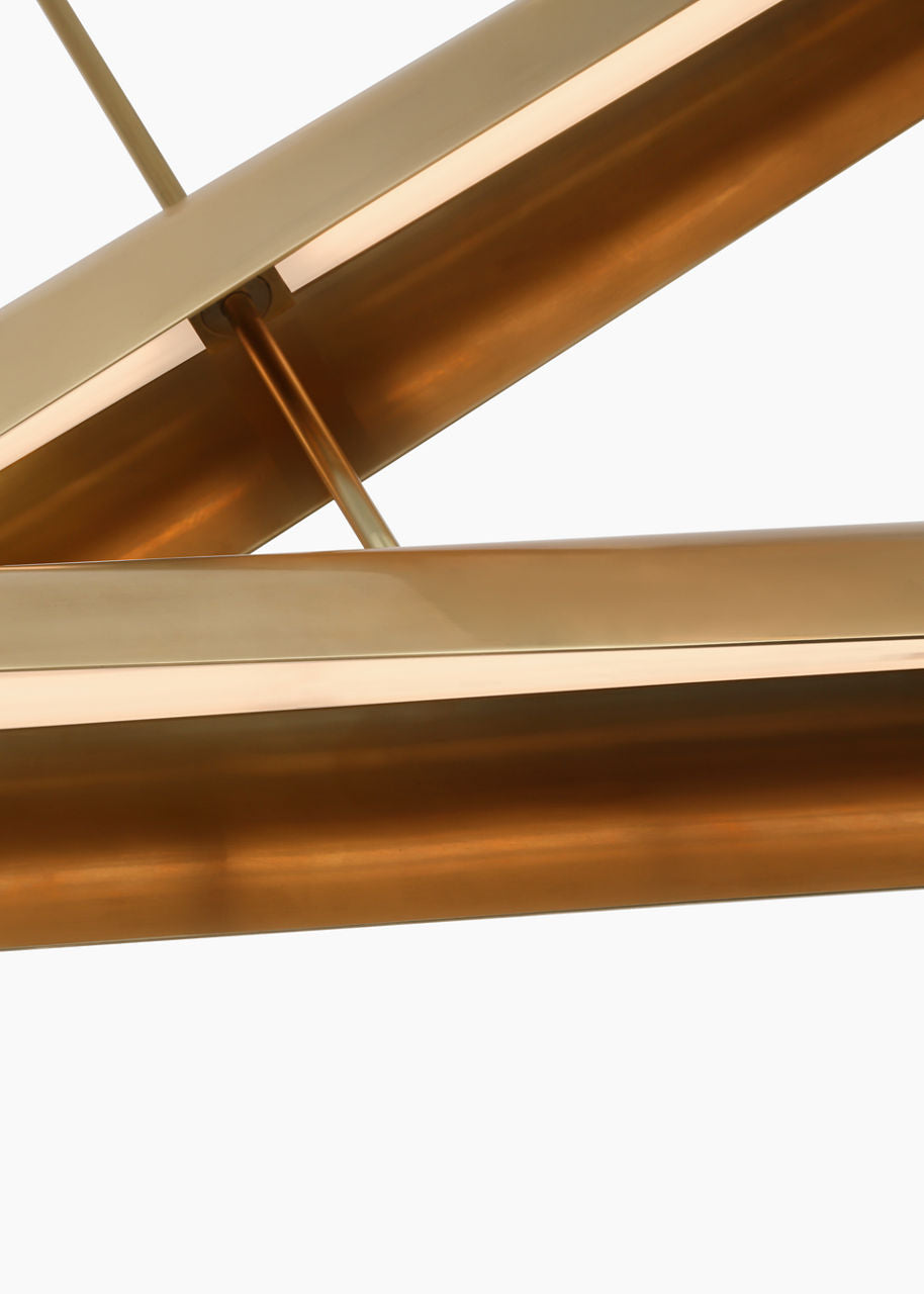 Piel 52" Multi-Positional Chandelier | Antique-Burnished Brass