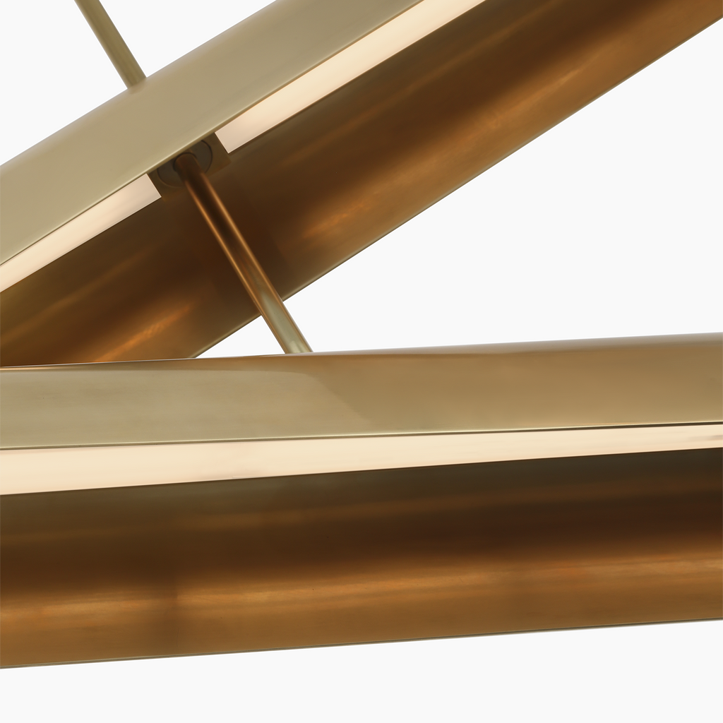 Piel 52" Multi-Positional Chandelier | Antique-Burnished Brass