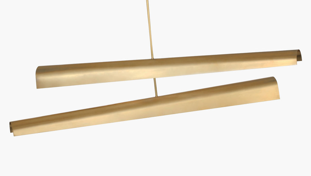 Piel 52" Multi-Positional Chandelier | Antique-Burnished Brass