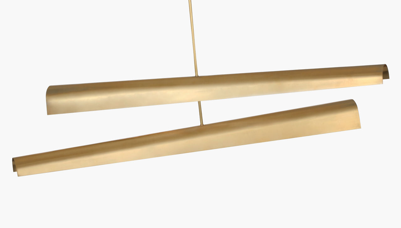 Piel 52" Multi-Positional Chandelier | Antique-Burnished Brass