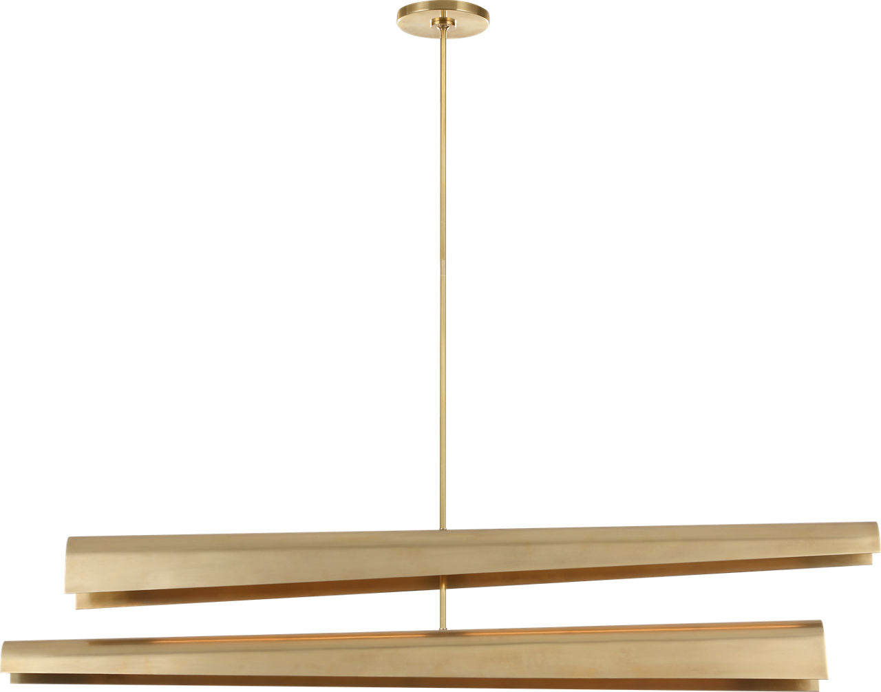 Piel 52" Multi-Positional Chandelier | Antique-Burnished Brass