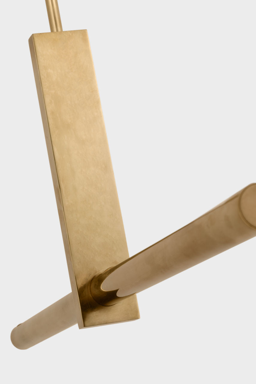 Axis 24" Linear Pendant | Antique-Burnished Brass