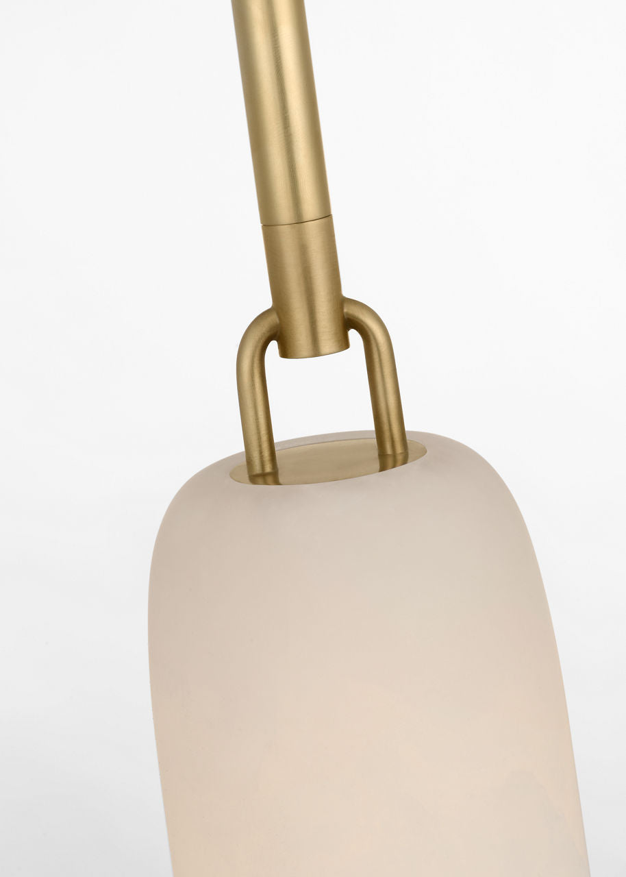 Formosa 11" Single Pendant | Antique-Burnished Brass | Alabaster