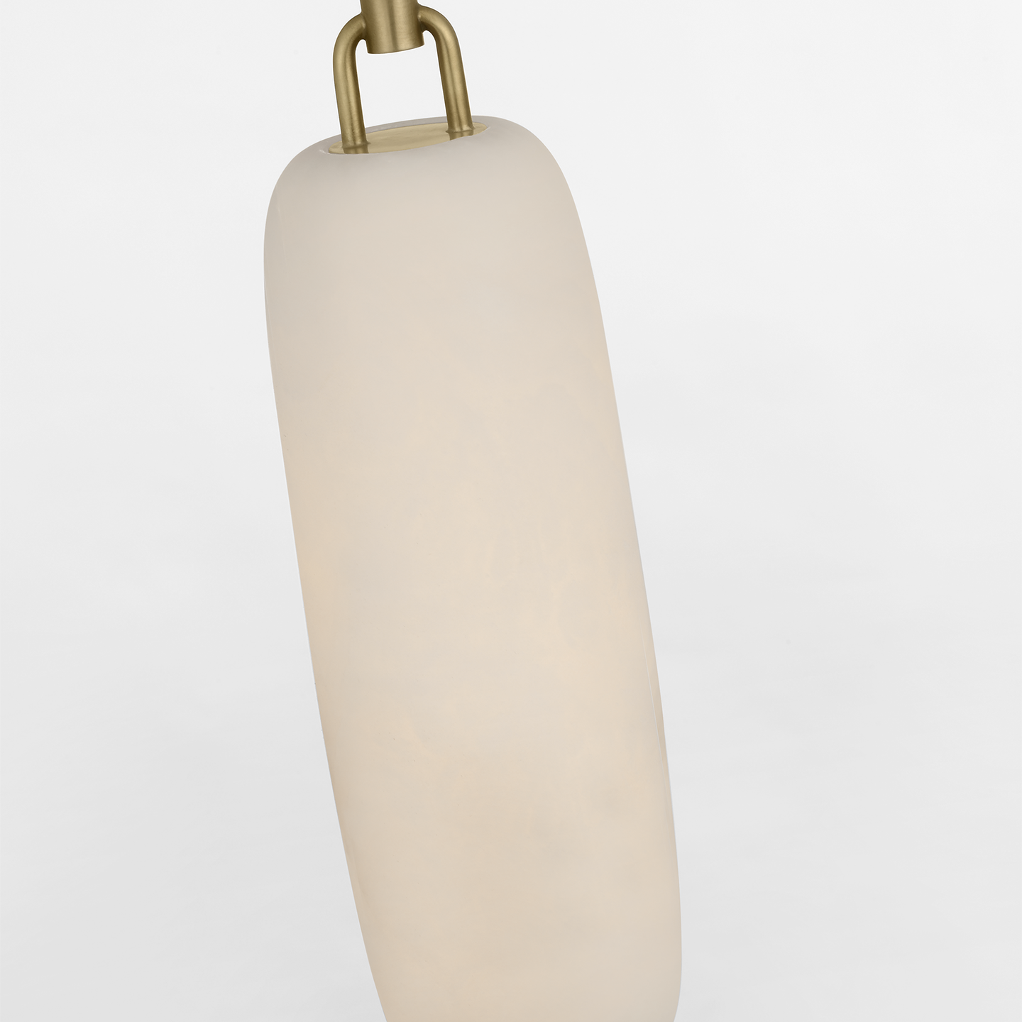 Formosa 11" Single Pendant | Antique-Burnished Brass | Alabaster