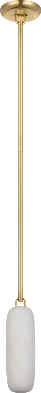 Formosa 11" Single Pendant | Antique-Burnished Brass | Alabaster