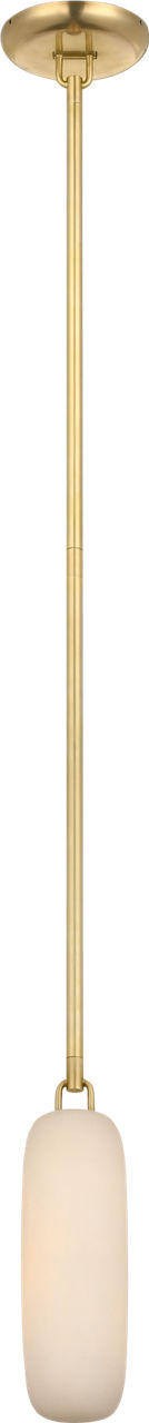 Formosa 11" Single Pendant | Antique-Burnished Brass | Alabaster